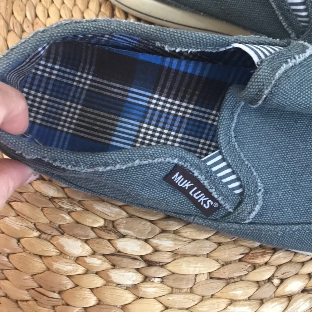 Men’s Muk Luks Otto Grey Canvas Shoes 9